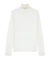 Weekend Max Mara Wool Turtleneck Sweater In White