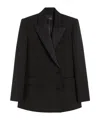 Weekend Max Mara Wool Tuxedo Blazer In Black