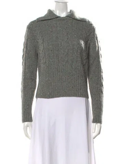 Pre-owned Weekend Max Mara Wool Tweed Pattern Sweater In Brown
