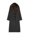 Weekend Max Mara Wool Wrap Coat In Black