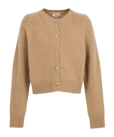 Weekend Max Mara Wool Yarn Cardigan In Nude