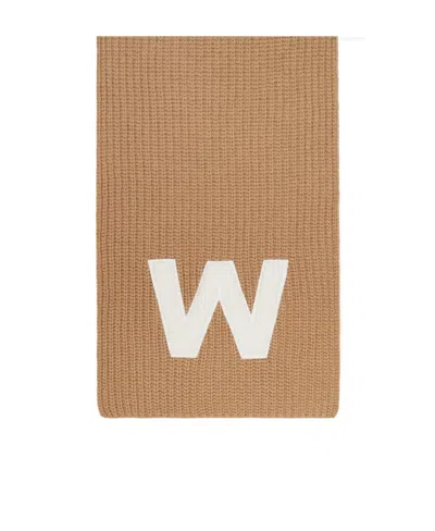 Weekend Max Mara Wool Yarn Scarf In Brown