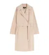 Weekend Max Mara Wool-blend Belted Coat In Neutral