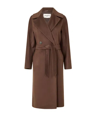 Weekend Max Mara Woolblend Coat In Brown