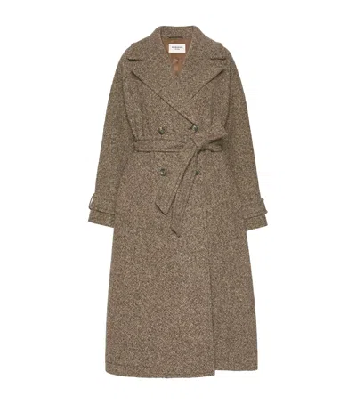Weekend Max Mara Wool-blend Double-breasted Coat In Brown