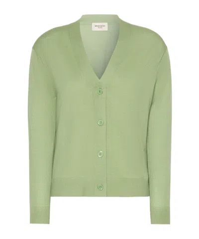 Weekend Max Mara Wool-cashmere Cardigan In Green