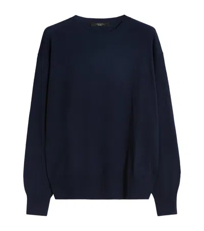 Weekend Max Mara Wool-cashmere Sweater In Blue