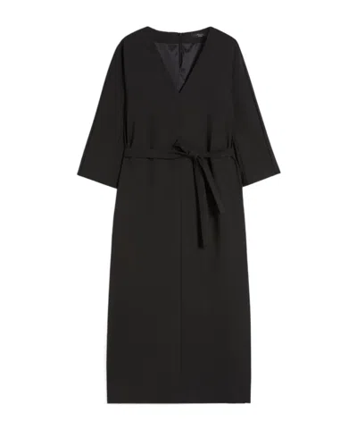 Weekend Max Mara Woollen Cloth Dress In Black