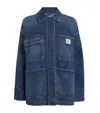 Weekend Max Mara Workwear Denim Jacket In Blue