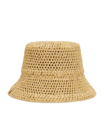 Weekend Max Mara Woven Bucket Hat In Beige