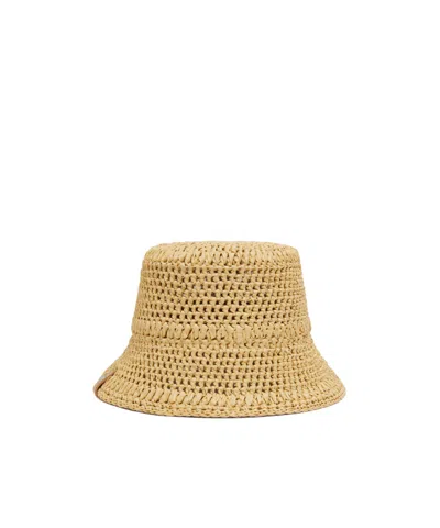 Weekend Max Mara Woven Bucket Hat In Brown