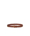 Weekend Max Mara Woven Leather Belt In Brown