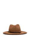 Weekend Max Mara Woven Raffia Fedora Hat In Brown