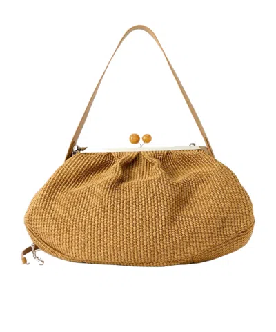 Weekend Max Mara Woven Shoulder Bag In Black