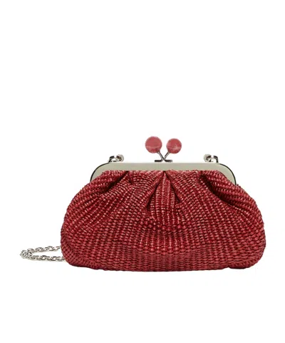 Weekend Max Mara Woven Shoulder Bag In Red