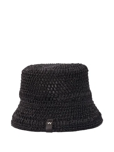 Weekend Max Mara Woven Sun Hat In Black