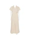 Weekend Max Mara Wrap Culotte Jumpsuit In Neutral