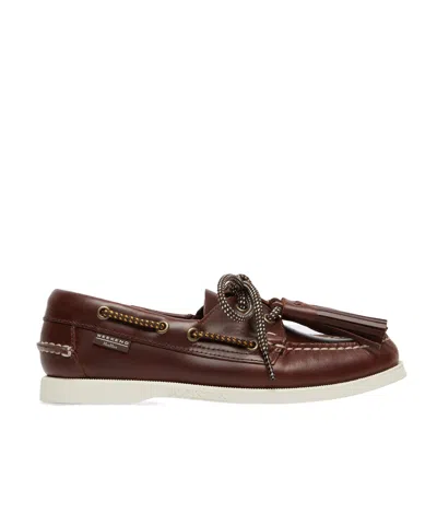 Weekend Max Mara X Sebago Slip-on Loafers In Brown