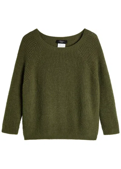 Weekend Max Mara Xeno Open-knit Jumper In Green
