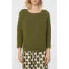 Weekend Max Mara Crew Neck Long Sleeve Sweater In Green
