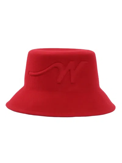 Weekend Max Mara Yaqui Wool Bucket Hat In Red
