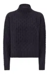 Weekend Max Mara Yard - Boxy Sweater In Wool Yarn In Blue