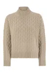 Weekend Max Mara Boxy-fit Wool Knit Jumper In Neutral
