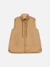 Weekend Max Mara Waterproof Canvas Double-sided Cotton Vest In Brown