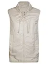 Weekend Max Mara Sleeveless High Neck Quilted Hooded Gilet In Avorio