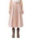 Weekend Max Mara Zarda Pleated Midi Skirt In Pink