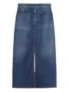 Weekend Max Mara Gelada Denim Midi Skirt In Blue