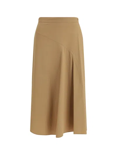 Weekend Max Mara Zattera Midi Skirt In Nude