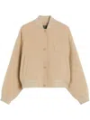 Weekend Max Mara Patch-detail Wool-blend Jacket In Neutral