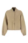 Weekend Max Mara Zelante - Bomber Jacket In Wool Blend In Gold