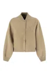 Weekend Max Mara Zelante - Bomber Jacket In Wool Blend In Metallic