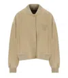 Weekend Max Mara Zelante Beige Bomber Jacket In Brown