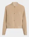 Weekend Max Mara Zelante Double-faced Wool-blend Bomber Jacket In Brown