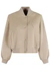 Weekend Max Mara Max Mara Weekend Bomber In Wool Blend In Brown