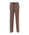 Weekend Max Mara Zelma Elasticated Waistband Trousers In Brown
