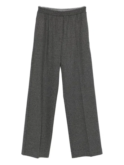 Weekend Max Mara Zelma Elasticated-waistband Trousers In Gray
