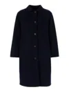 Weekend Max Mara Zenone Coat With Back Belt Detail In Blue