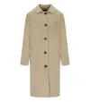 Weekend Max Mara Zenone Beige Single-breasted Coat In Neutral