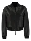 Weekend Max Mara Syntethic Leather Jacket With Zip In Black