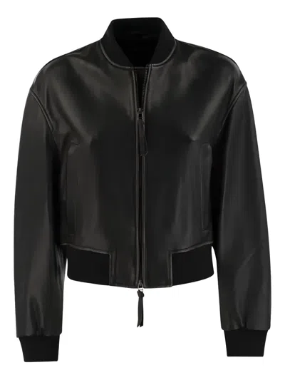 WEEKEND MAX MARA ZIP-FRONT BOMBER JACKET