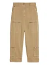 Weekend Max Mara Colonia Long Trouser Khaki In Gold
