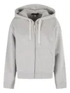Weekend Max Mara Zip-up Hoodie In Gray