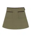 Weekend Max Mara Zippered Skirt In Green