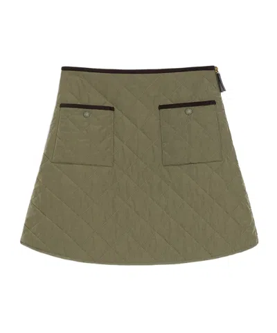 Weekend Max Mara Zippered Skirt In Green