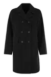 Weekend Max Mara Omens Black Wmm Zolfo Db Padded Coat In Black