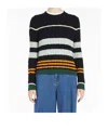 Weekend Max Mara Zorro Striped Crewneck Jumper In Black